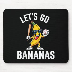Funny Lets Go Bananas Cute Banana Fruit Lover Game Mouse Pad