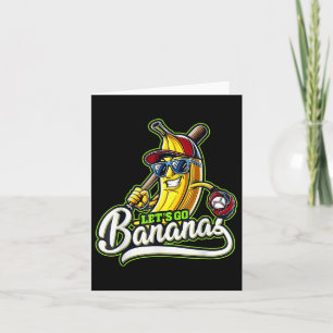 Funny Lets Go Bananas Disco For Kids Men Women Card