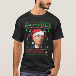 Funny Let's Go Brandon Biden Ugly Christmas T-Shirt