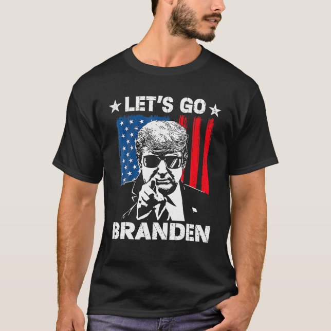 Funny Let's Go Branson Brandon Branden Anti Biden T-Shirt (Front)