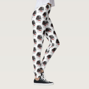 Funny Let's Go! for a Walk Pekingese Dog (black) Leggings