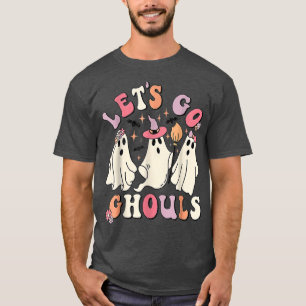 Funny Let's Go Ghouls Halloween Retro Men Women Ki T-Shirt