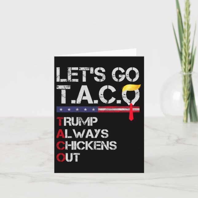 Funny Let's Go Taco 19  Card (Front)