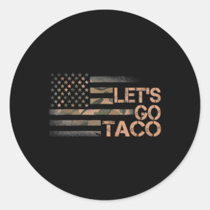 Funny Let's Go Taco 3 Classic Round Sticker
