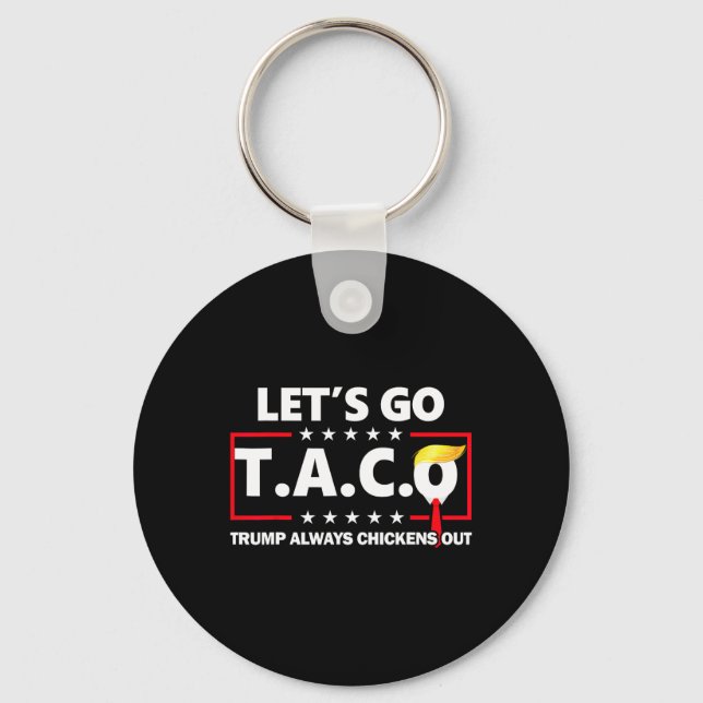 Funny Let's Go Taco 49  Key Ring (Front)