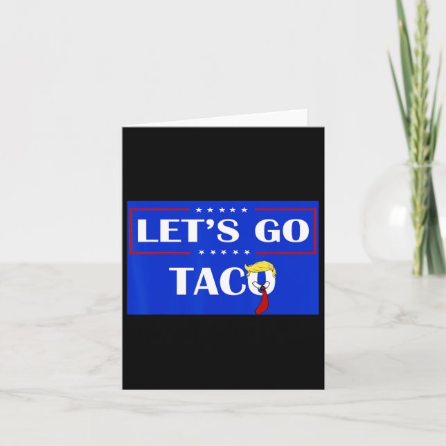 Funny Let's Go Taco 54  Card (Front)