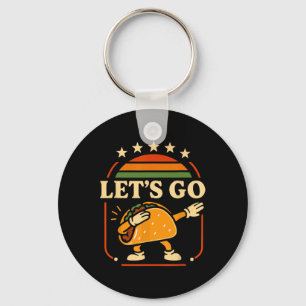 Funny Let's Go Taco Dabbing Fiesta Party Tee Kids  Key Ring