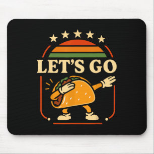 Funny Let's Go Taco Dabbing Fiesta Party Tee Kids Mouse Pad