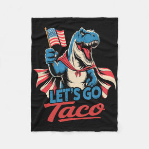 Funny Let's Go Taco Shirt Let's Go Taco Men Women  Fleece Blanket