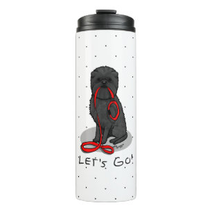Funny Let's Go! Walk Affenpinscher (Black Natural) Thermal Tumbler