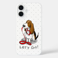 Funny Let's Go! Walk Basset Hound (tri-colour 1)