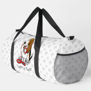 Funny Let's Go! Walk Basset Hound (tri-colour 1) Duffle Bag