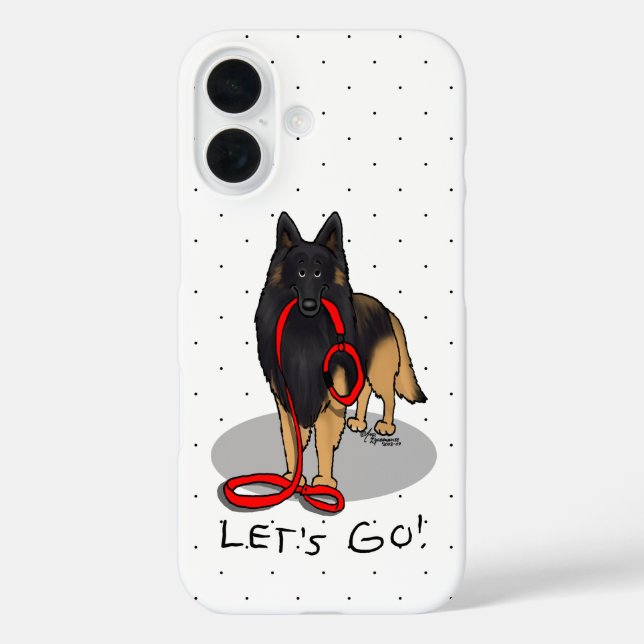 Funny Let's Go! Walk Belgian Tervuren (original) Case-Mate iPhone Case (Back)