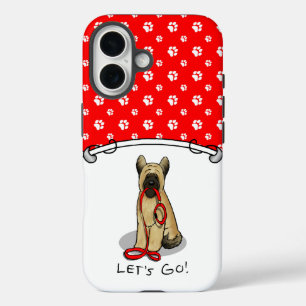 Funny Let's Go! Walk Briard (cr tawny black 1) iPhone 16 Case