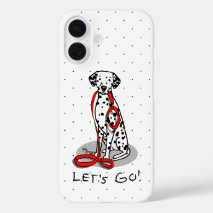 Funny Let's Go! Walk Dalmatian Dog (black 1) iPhone 16 Case