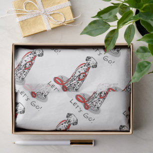 Funny Let's Go! Walk Dalmatian Dog (black 1) Tissue Paper