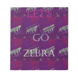 Funny Lets Go Zebra Hakuna Matata motif Design Co Notepad