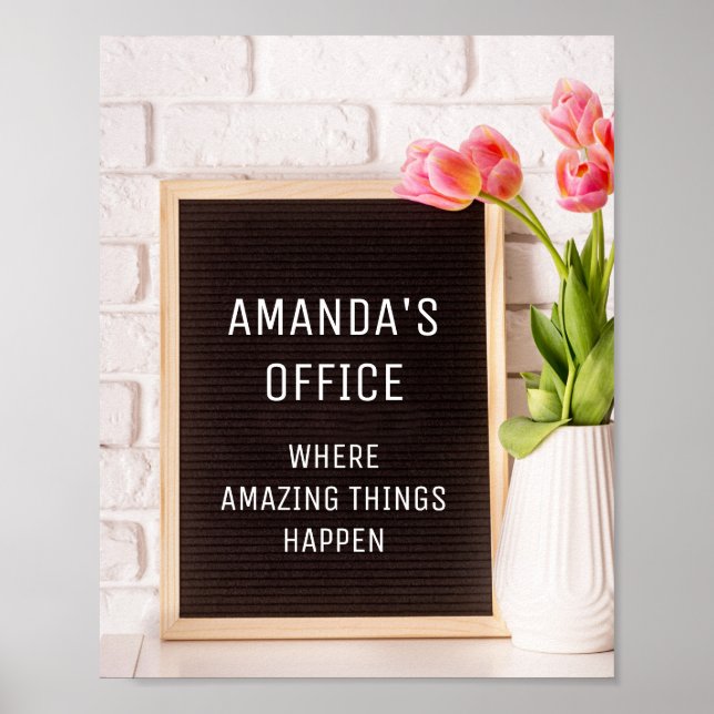 Funny Letter board Felt Board Custom Text Office Poster (Front)