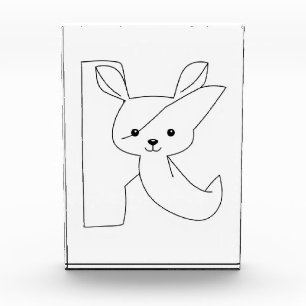 Funny Letter K Coloring Page for Kids Photo Block