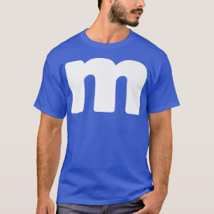Funny Letter M Chocolate Candy Halloween Team Grou T-Shirt