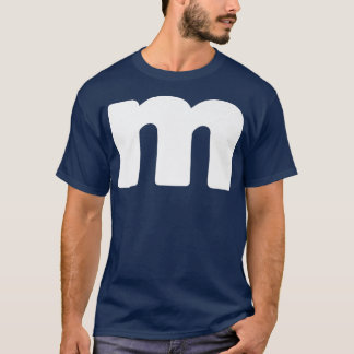 Funny Letter M Chocolate Candy Halloween Team Grou T-Shirt