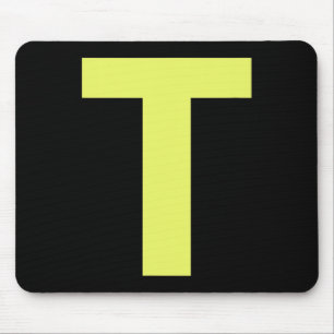 Funny Letter T Green Halloween Costume Mouse Pad