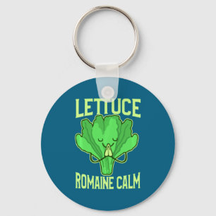 Funny Lettuce Romaine Calm Meditation Yoga Zen  Key Ring