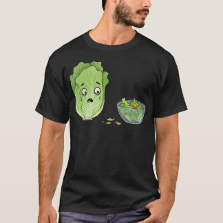 Funny Lettuce Vegetable Humor Art Salad Design Veg T-Shirt