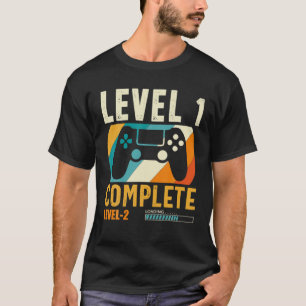 Funny Level 1 Complete Vintage Retro 1St Wedding A T-Shirt