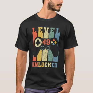 Funny Level 49 Unlocked Video Game Gamer Boys Girl T-Shirt