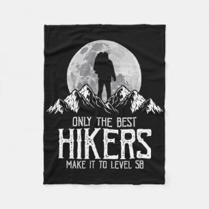 Funny Level 50 Hiking Achievement Outdoor Humour Fleece Blanket