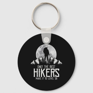 Funny Level 50 Hiking Achievement Outdoor Humour Key Ring