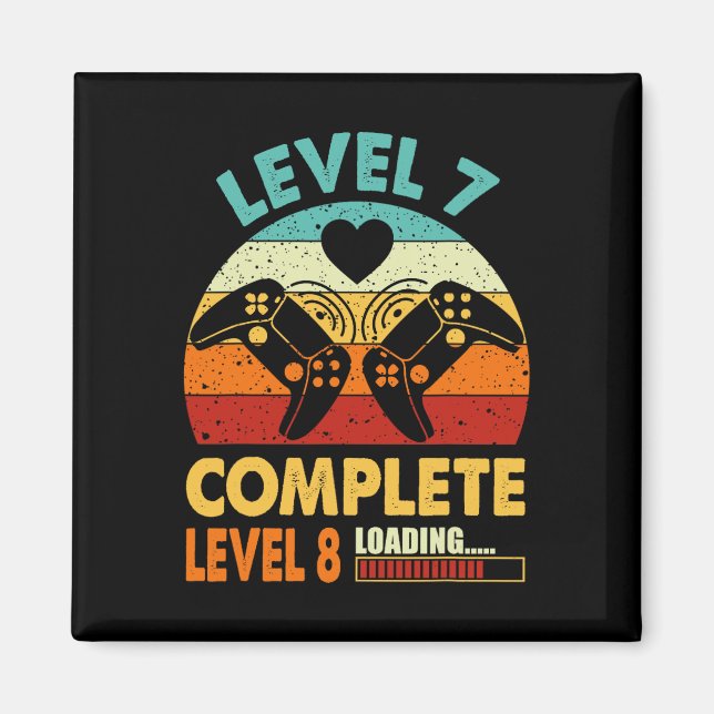 Funny Level 7 Complete Celebrate 7 Years Wedding A Magnet (Front)