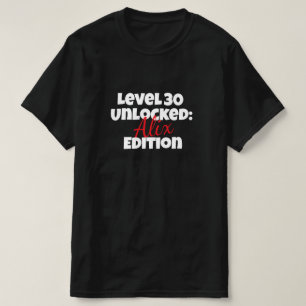 Funny Level [Age] Unlocked [Name] Edition Birthday T-Shirt