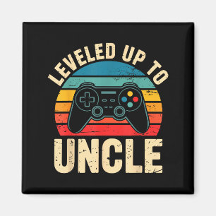 Funny Leveled Up To Uncle Video Gamers Gaming Cute Magnet