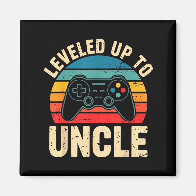 Funny Leveled Up To Uncle Video Gamers Gaming Cute Magnet (Front)