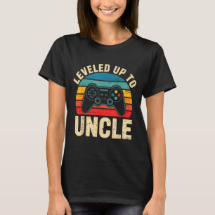 Funny Leveled Up To Uncle Video Gamers Gaming Cute T-Shirt