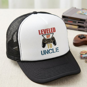 Funny Levelled Up to Uncle Retro Gamer Quote Trucker Hat