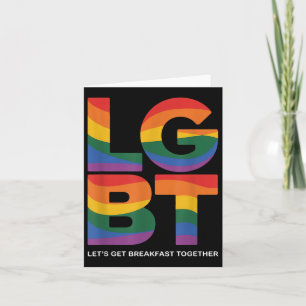 Funny Lgbt Lets Get Breakfast Together  Card