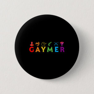 Funny Lgbt Pride Gay Gamer Video Game Lover  6 Cm Round Badge