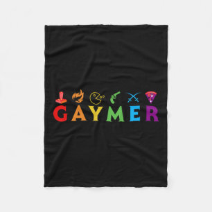 Funny Lgbt Pride Gay Gamer Video Game Lover  Fleece Blanket