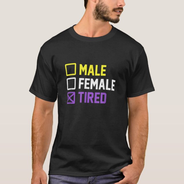 Funny LGBT Pride Nonbinary Flag Non Binary  T-Shirt (Front)