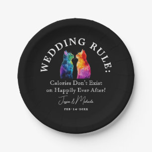 Funny LGBT Purrfectly Yours: A Rainbow Love Story  Paper Plate