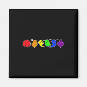 Funny Lgbtq Boo Ghost Spooky Halloween Rainbow Gay Magnet