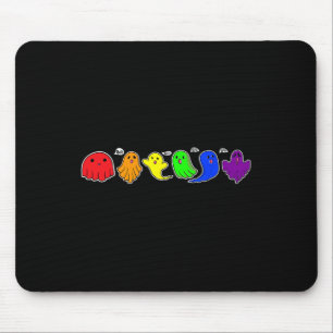 Funny Lgbtq Boo Ghost Spooky Halloween Rainbow Gay Mouse Pad