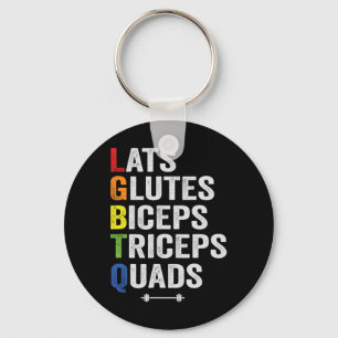 Funny Lgbtq Lats Glutes Biceps Triceps Quads Weigh Key Ring