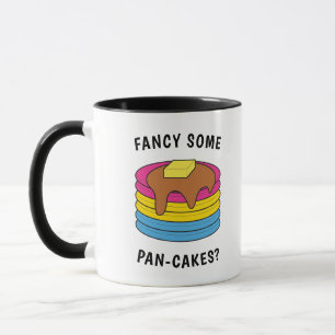 Funny LGBTQ Pansexual Pride Fancy Some Pan-cakes Mug