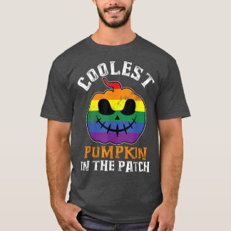 Funny LGBTQ Pumpkin Coolest Pumpkin In The Patch G T-Shirt