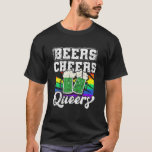 Funny LGBTQ St Patricks Day Beers Cheers Queers Ga T-Shirt<br><div class="desc">Funny LGBTQ Gay St Patricks Day Beers Cheers Queers Pride. Graphic Design With Green Beer and Rainbow For Gay Lesbian Queer Saint Paddy's Day Party Outfit Costume.</div>