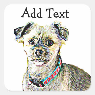 Funny Lhaso Apso or Shitzu Dog Sticker Personalise